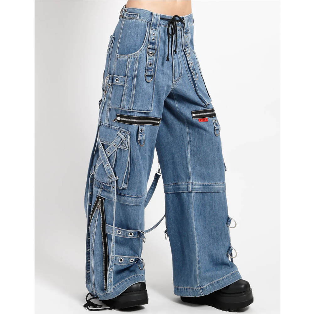 Tripp NYC Tripp NYC - X-Strap light blue denim Wide leg